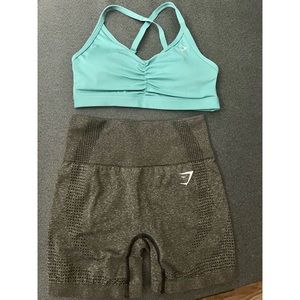 Gymshark seamless shorts + Sports bra